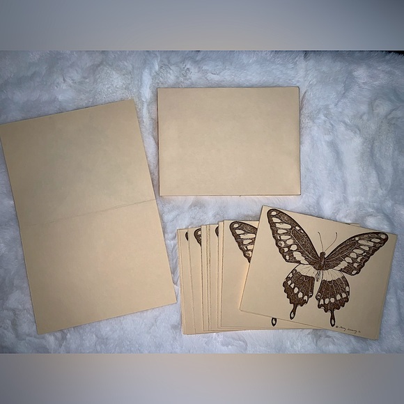Vintage Butterfly Note Cards (Blank) Set of 25 with envelopes. - Picture 2 of 4